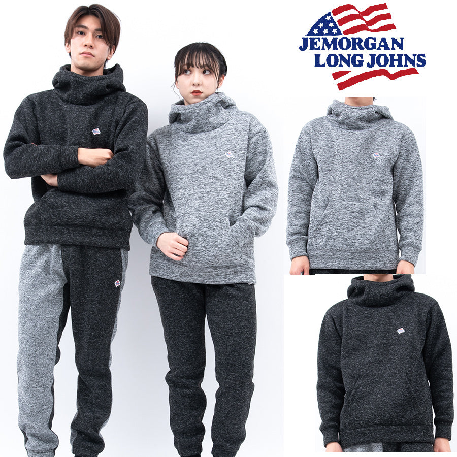JEMORGAN J E Morgan knit fleece high neck pullover parka cut-and-sew American casual camping outdoor