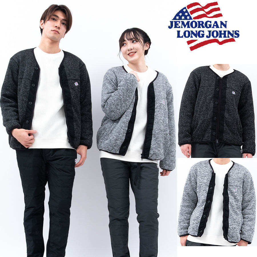 JEMORGAN J E Morgan knit fleece batting lining quilt no color ZIP cardigan cut-and-sew American casual camping outdoor