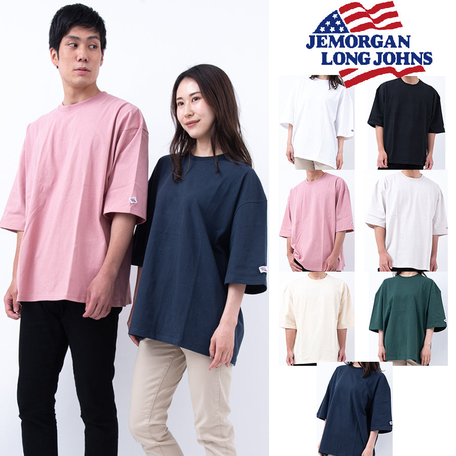 JEMORGAN J E Morgan crew neck short sleeve TEE short sleeve T-shirt cut and sew big silhouette loose style drop shoulder American casual camping outdoor