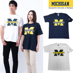 MICHIGAN short-sleeved print TEE JEMORGAN Jay Morgan JEMORGAN bespoke Michigan college logo college TEE short-sleeved T-shirt cut-and-sew American casual
