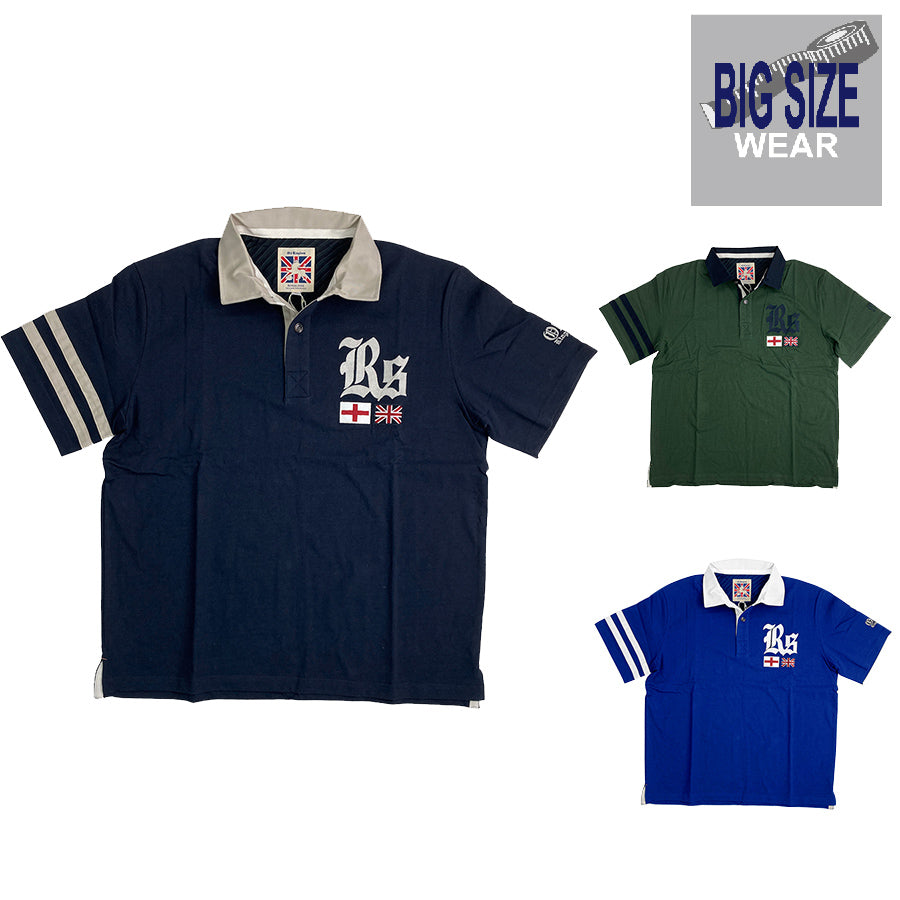 【セール】【OUTLET】KING SIZE キングサイズ BIG SIZE ビッグサイズ 度詰め天竺 ラガーシャツ 大きいサイズ ゆったり 2L 3L 4L 5L 6L アメカジ カジュアル ラグビー