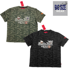 【セール】【OUTLET】KING SIZE キングサイズ BIG SIZE ビッグサイズ ミリタリープリントTシャツ 半袖 Tシャツ 大きいサイズ ゆったり 2L 3L 4L 5L 6L アメカジ カジュアル ミリタリー