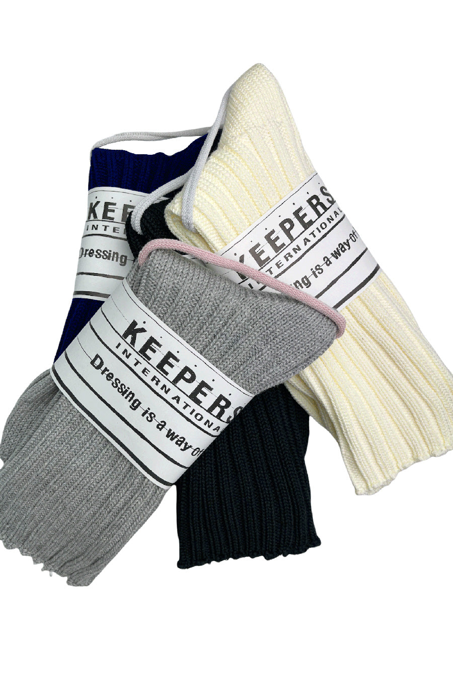 KEEPERS キーパース クォーターローゲージリブソックス 靴下 ソックス SOCKS 3足組 3P クォーター丈 日本製 メンズ レディース アメカジ キャンプ アウトドア